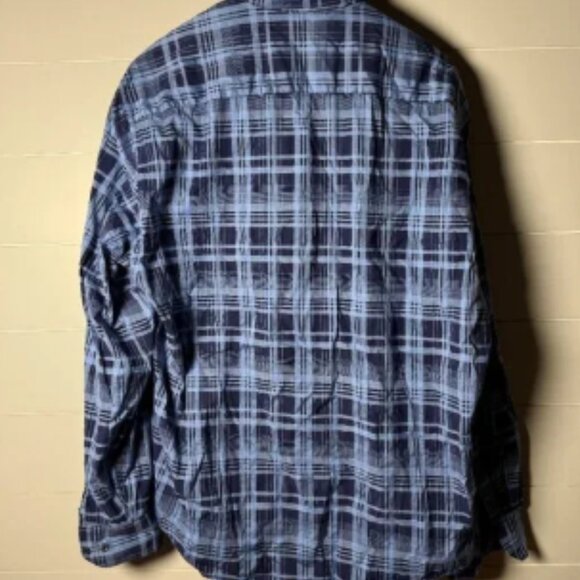Bugatchi Midnight Plaid XXL Men's Long Sleeve Button Down Classic Fit - Picture 3 of 5